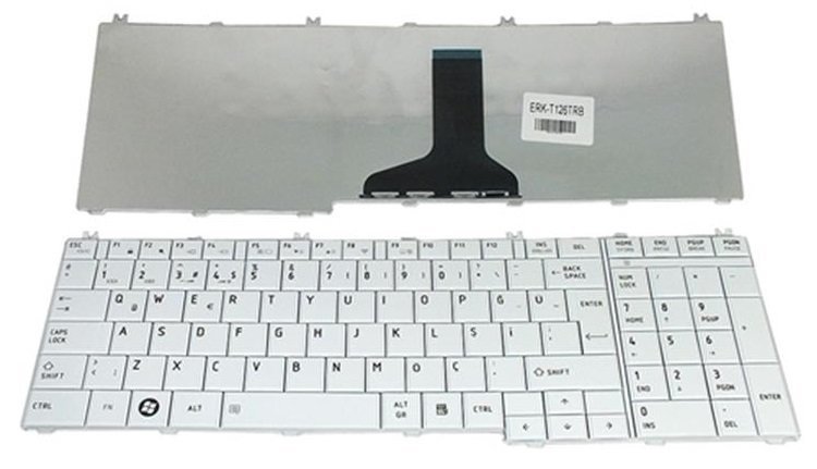 TOSHİBA L775-123 L750 L755 TÜRKÇE BEYAZ Laptop Klavyesi Tuş Takımı