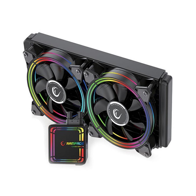 RAMPAGE AQUA240-RGB 2x120mm RGB FANLI SIVI SOĞUMA SİSTEMİ