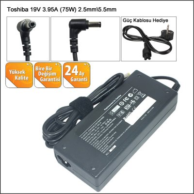 Toshiba 19V 3.95A Notebook Adaptörü - 2.5mm5.5mm